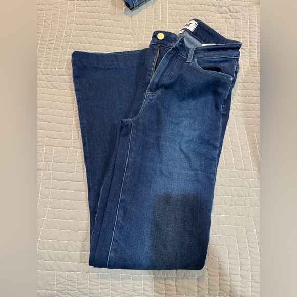 PAIGE Dark Blue High Rise Laurel Canyon Jeans - Picture 6 of 6